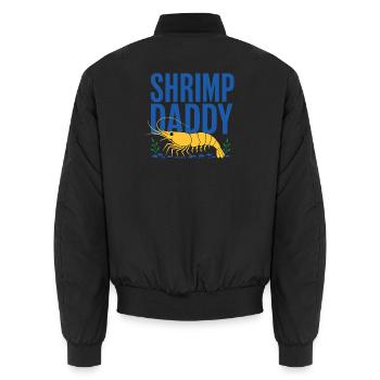 Shrimp Daddy Zwerggarnele - Unisex Bomberjacke - Schwarz - Hinten - AI Model Male 185 light (185cm)