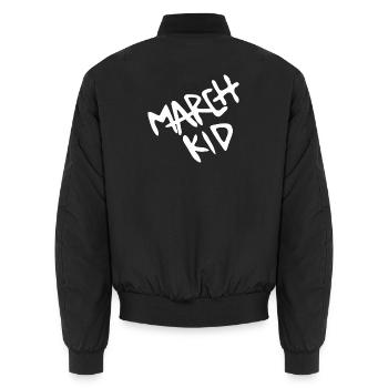 Geboren im März Graffiti - Unisex Bomberjacke - Schwarz - Hinten - AI Model Male 185 light (185cm)