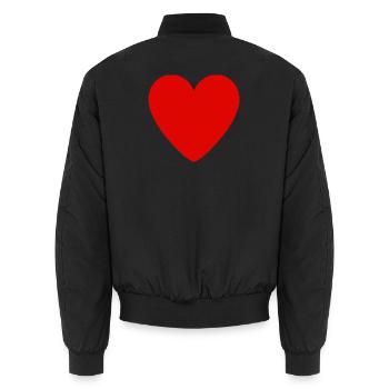 Crimson Heart Emblem - Unisex Bomberjacke - Schwarz - Hinten - AI Model Male 185 light (185cm)