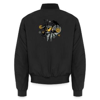 cocktail_bar - Bomber unisexe - noir - Dos - AI Model Male 185 light (185cm)