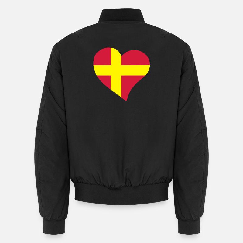 heart - Unisex Bomber Jacket - black