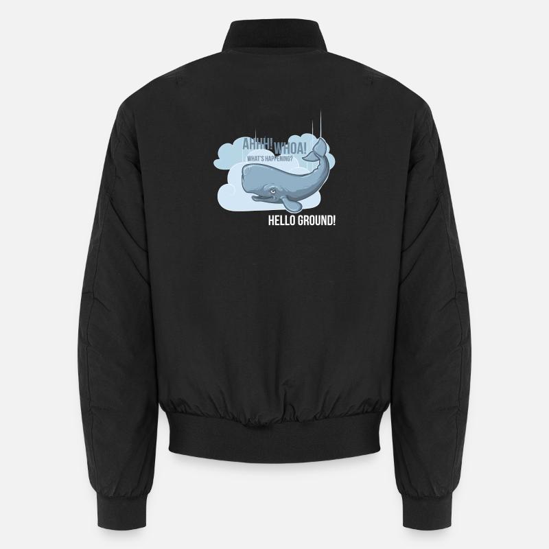 Hello Ground! - Unisex Bomber Jacket - black