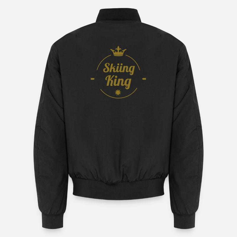 Skiing King - Unisex Bomberjacke - Schwarz