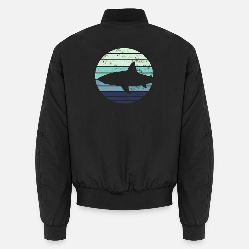 Shark shark - Unisex Bomber Jacket - black