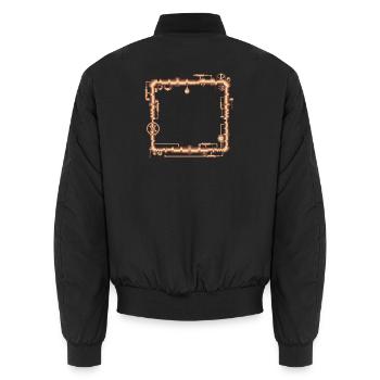 Cadre Steampunk en look de machine à vapeur - Bomber unisexe - noir - Dos - AI Model Male 185 light (185cm)