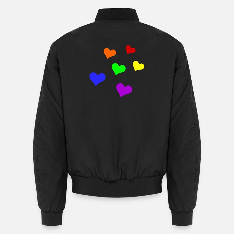 LGBT-Herzen Unisex Bomberjacke
