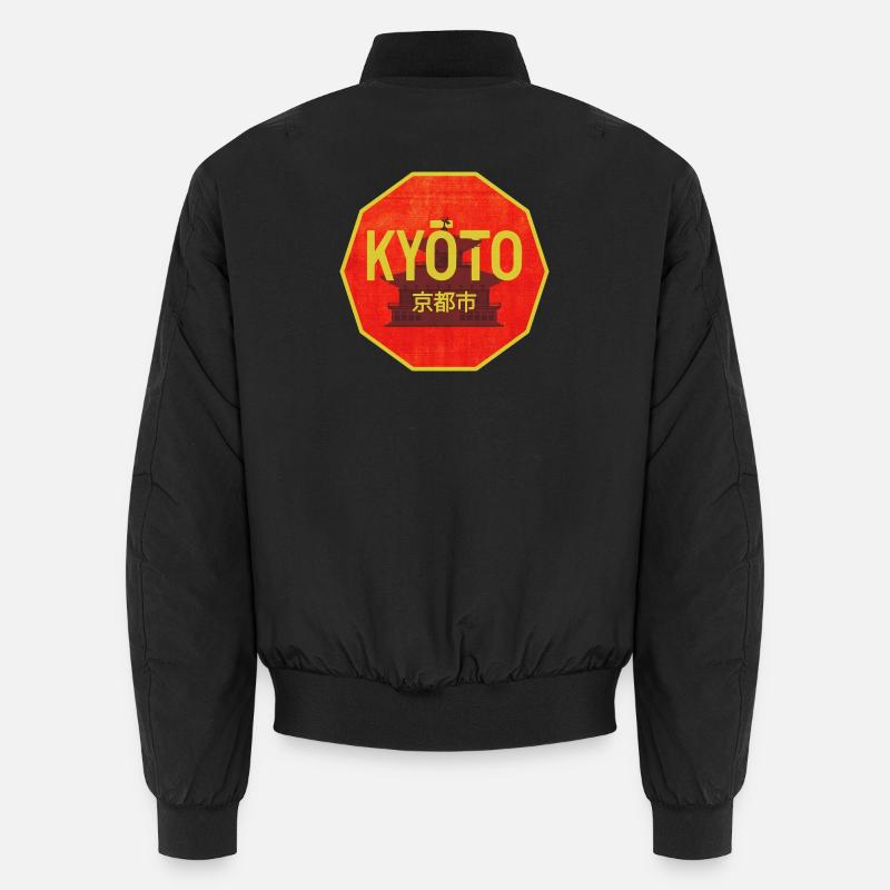 Kyoto Gate Retro Shield Design Unisex Bomber Jacket