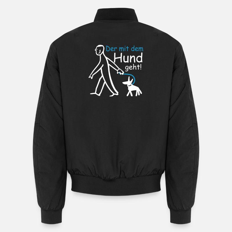 Der mit dem Hund geht ! Unisex Bomberjacke