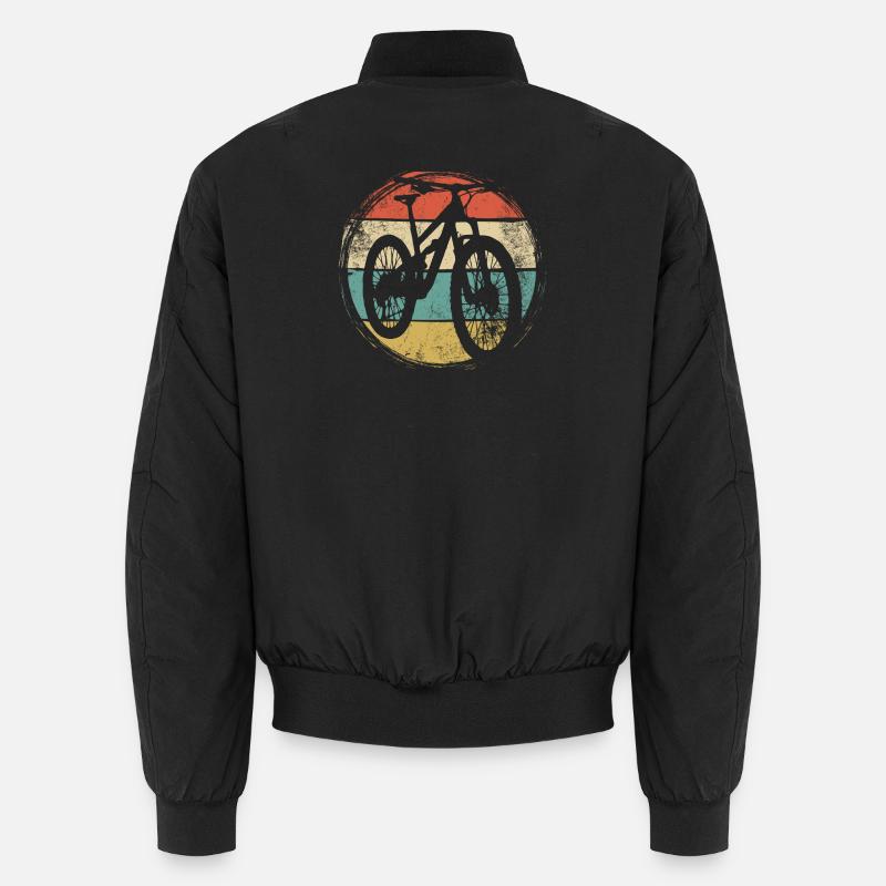 Retro Cycle Sunset Stripes Unisex Bomber Jacket