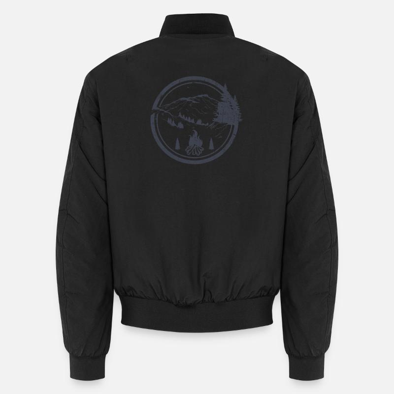 Campfire Ridge in Moonlit Pines Unisex Bomber Jacket