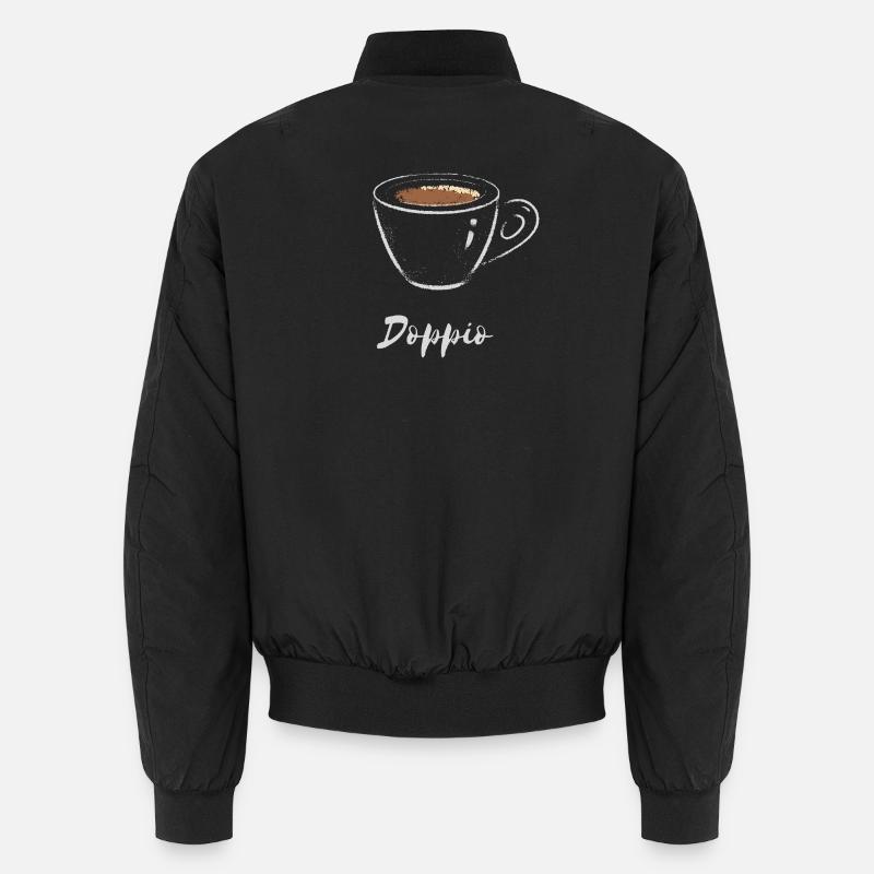 Doppio Espresso Coffee Lover Cafe Shirt Unisex Bomber Jacket