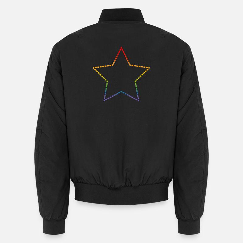 LGBTQI Regenbogen Stern Kontur lgbt csd tshirt Unisex Bomberjacke
