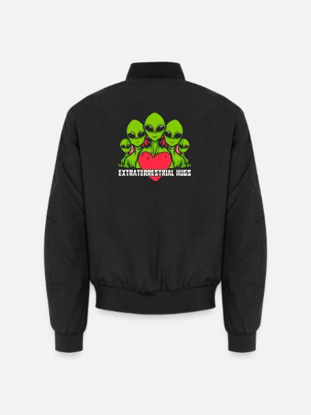 Alien, UFO, Flying Saucer - Unisex Bomber Jacket - black