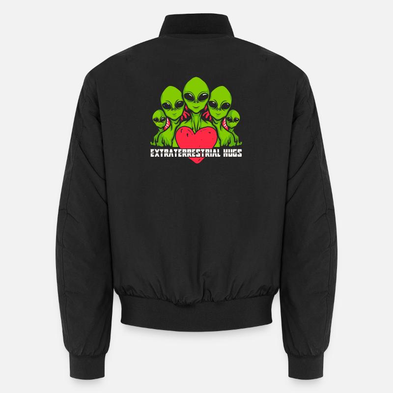 Alien, ovni, soucoupe volante - Bomber unisexe - noir