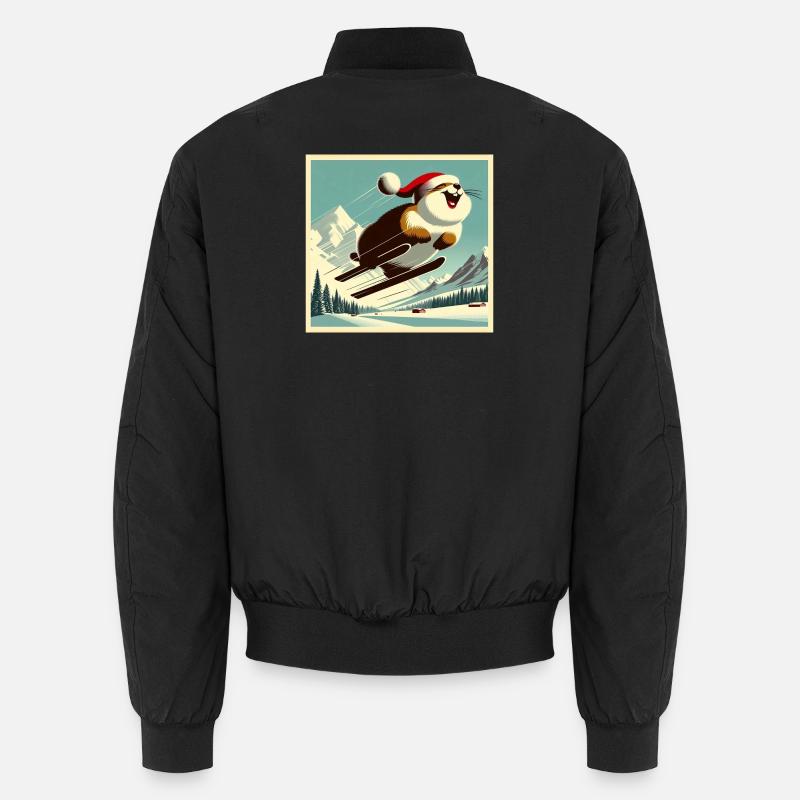Vintage Ski Murmeltier Unisex Bomberjacke