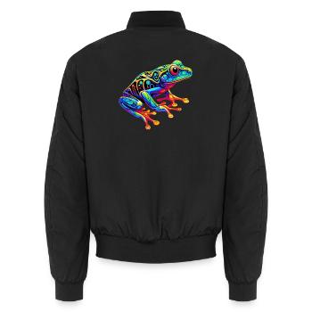 Grenouille - Bomber unisexe - noir - Dos - AI Model Male 185 light (185cm)