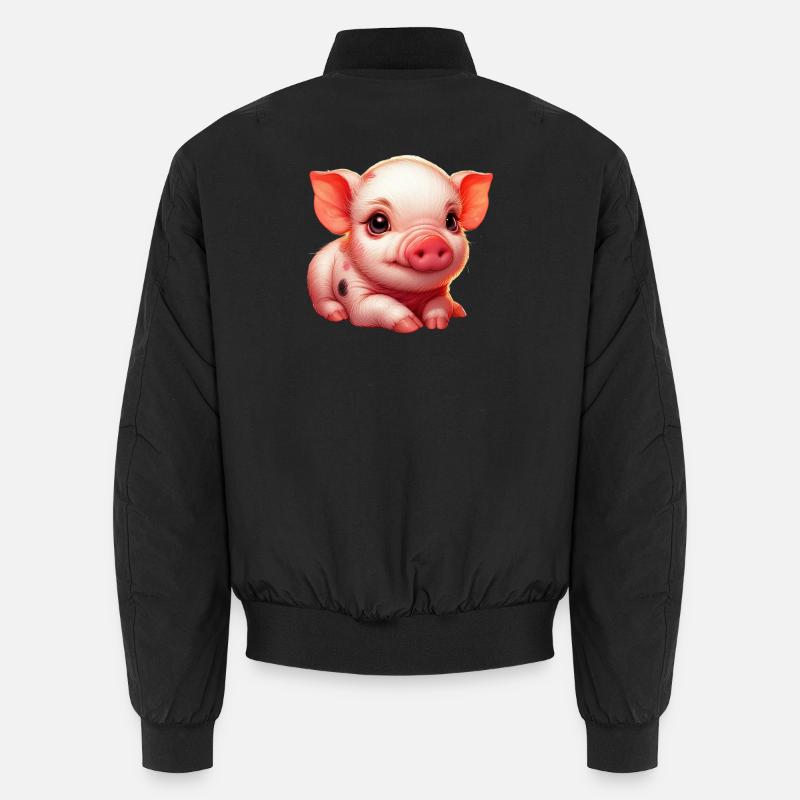 Ferkel-Ferkel - Unisex Bomberjacke - Schwarz