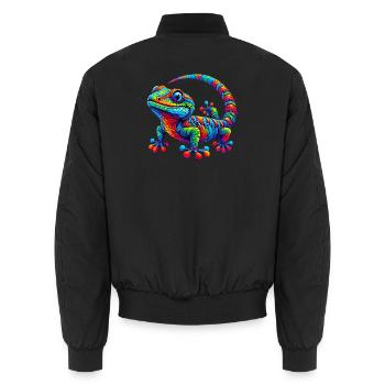 Gecko - Bomber unisexe - noir - Dos - AI Model Male 185 light (185cm)