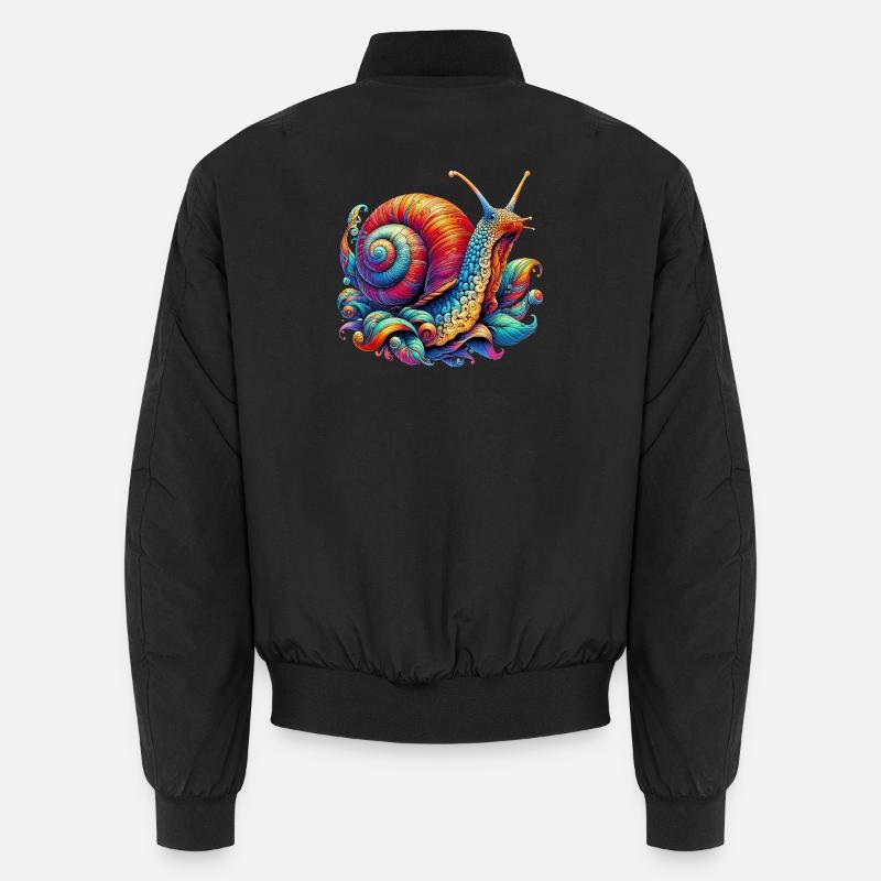 Snail - Unisex Bomber Jacket - black