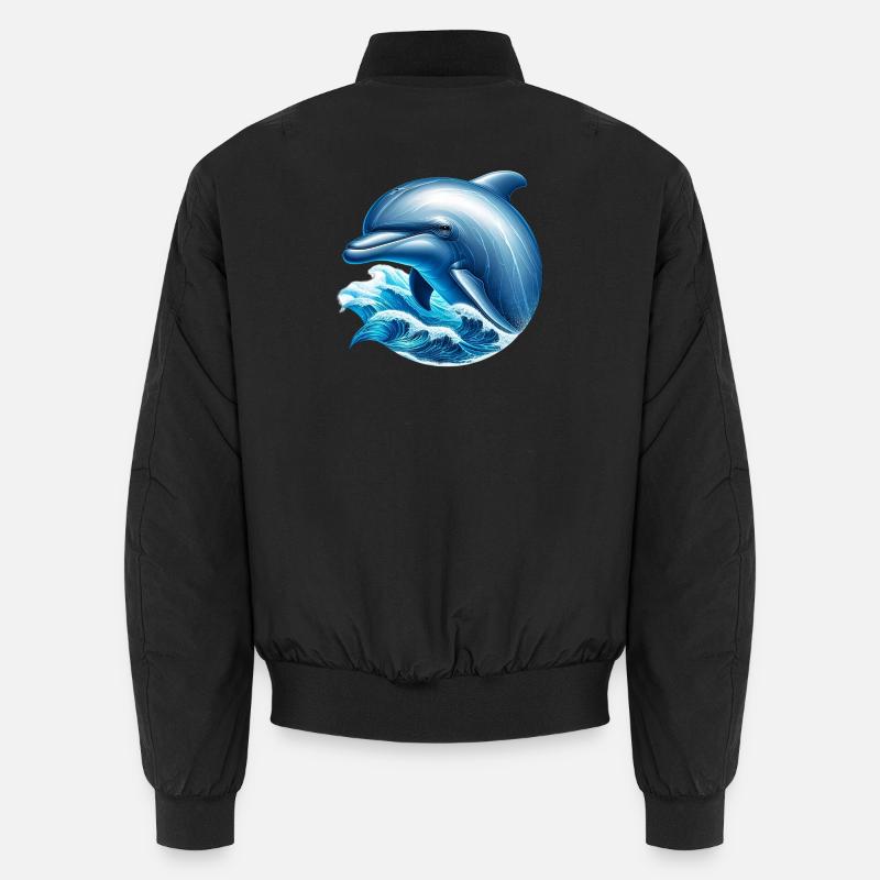 Dolphin - Unisex Bomber Jacket - black