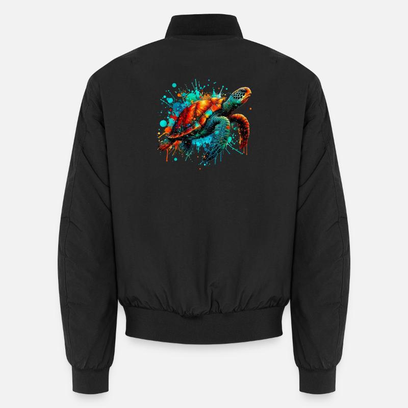 Turtle - Unisex Bomber Jacket - black