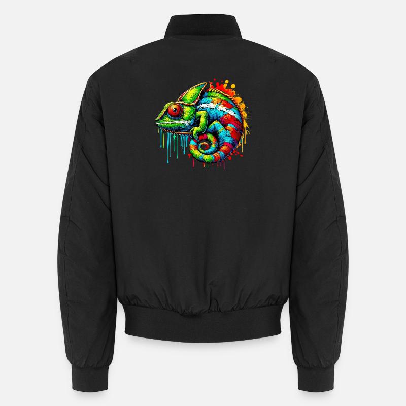 Chamäleon - Unisex Bomberjacke - Schwarz