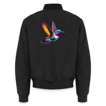 Colibri - Bomber unisexe - noir - Dos - AI Model Male 185 light (185cm)