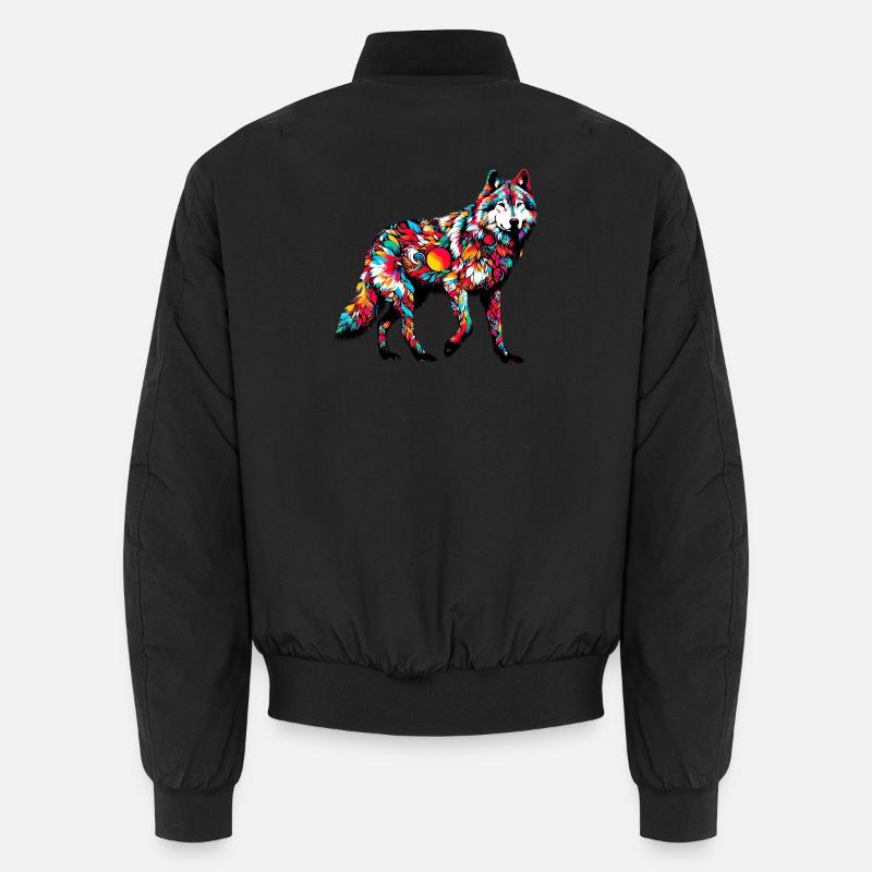 Wolf Unisex Bomberjacke