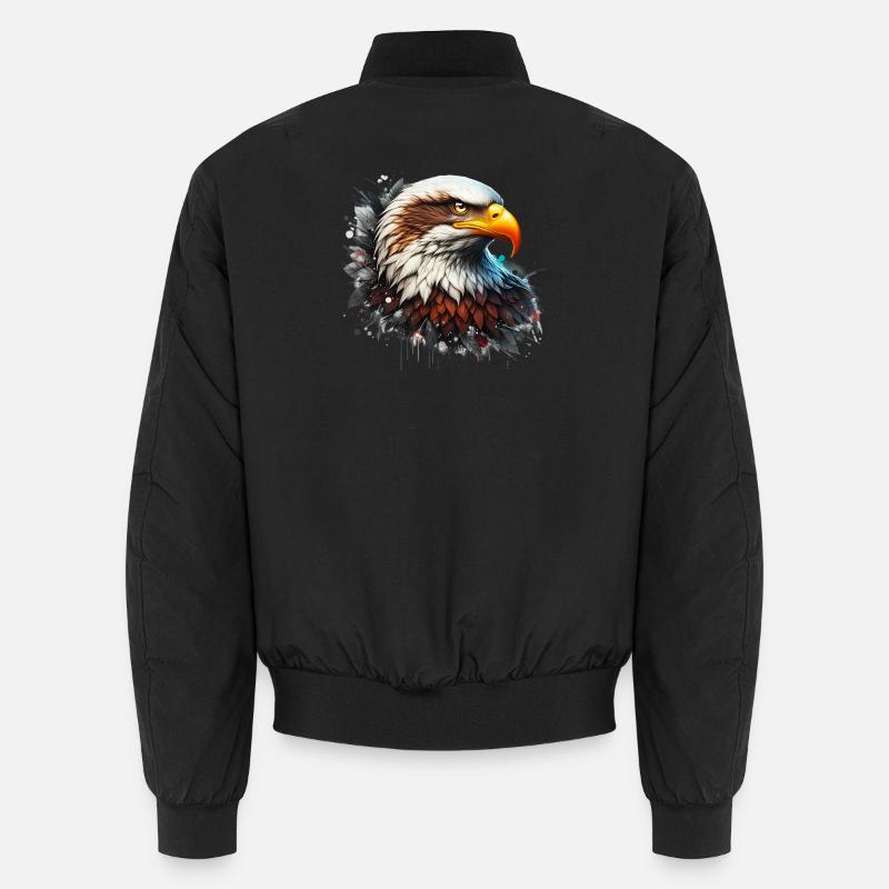 Eagle - Unisex Bomber Jacket - black