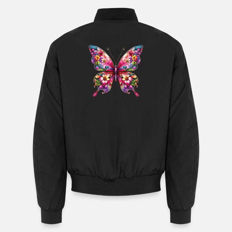 Butterfly - Unisex Bomber Jacket - black