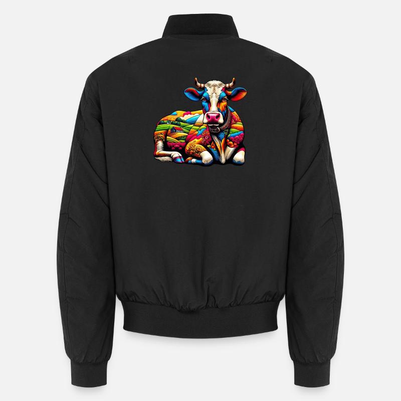 Cow - Unisex Bomber Jacket - black