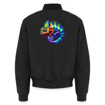 Caméléon - Bomber unisexe - noir - Dos - AI Model Male 185 light (185cm)