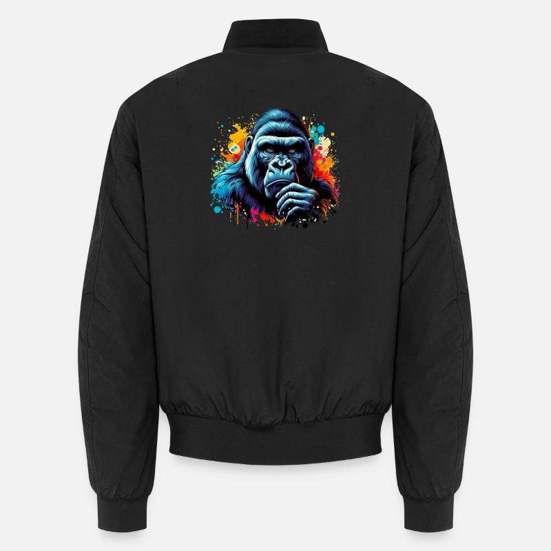 Gorilla - Unisex Bomberjacke - Schwarz