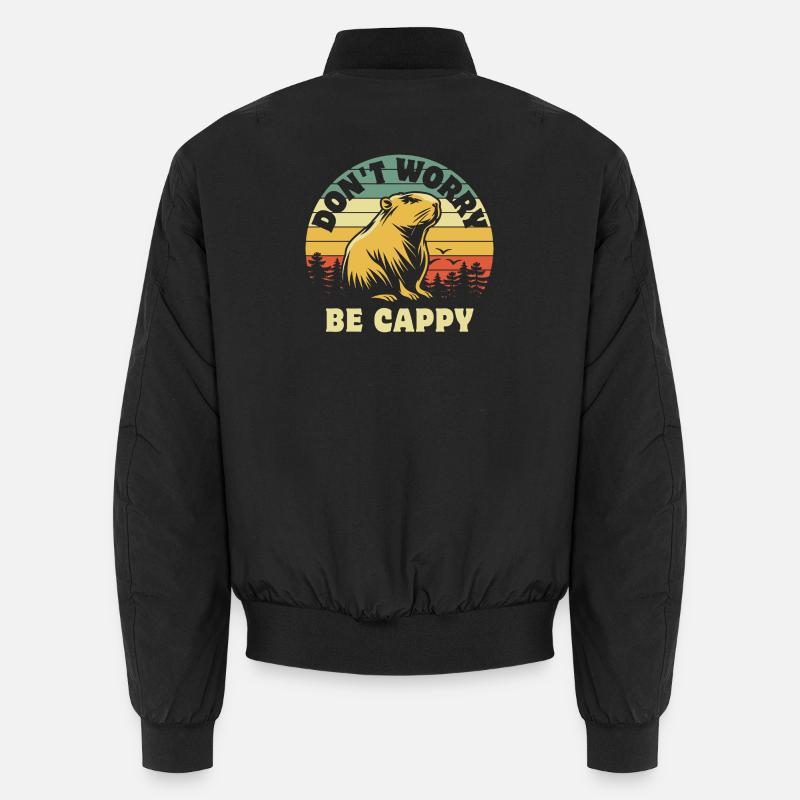 Don't worry be Cappy - Capybara Unisex Bomberjacke
