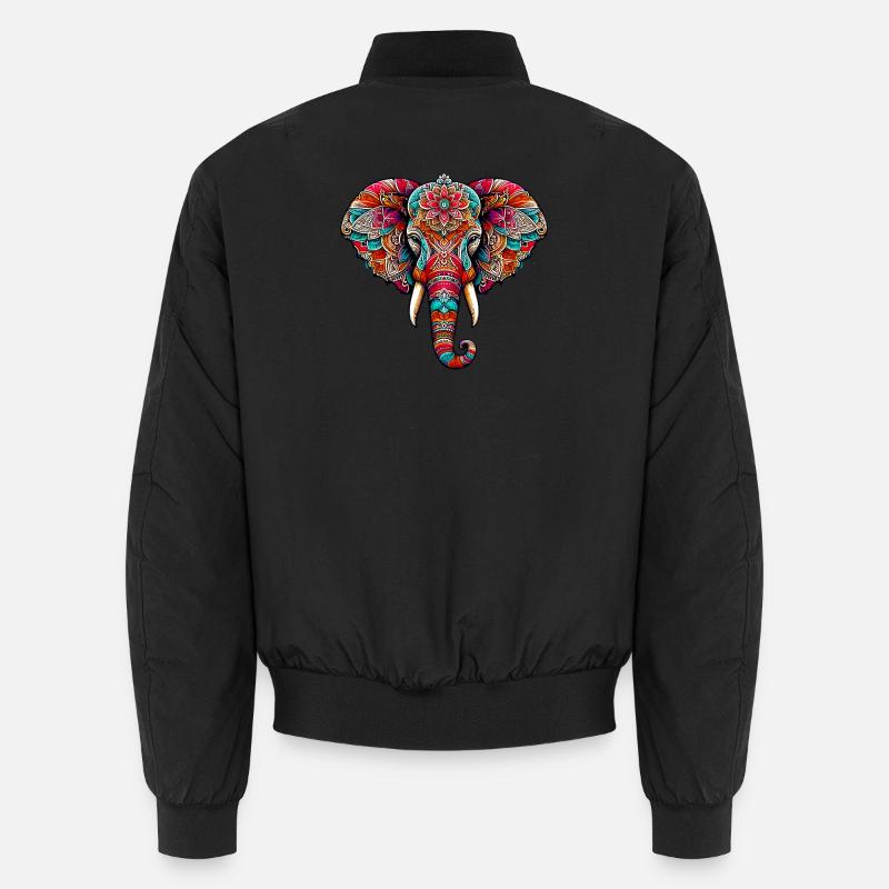 Elefant - Unisex Bomberjacke - Schwarz