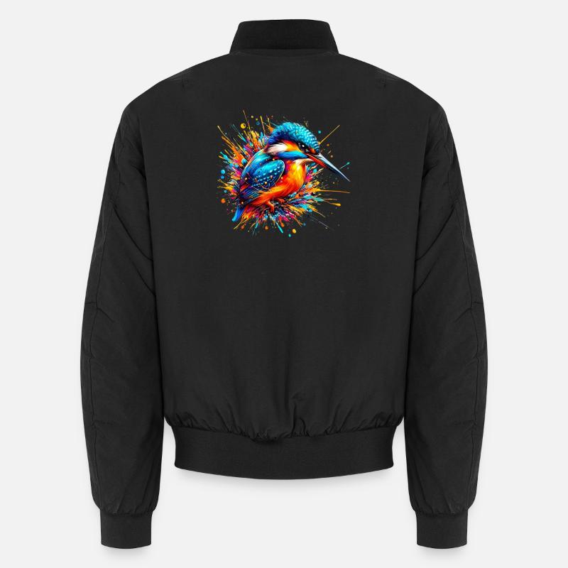 Eisvogel - Unisex Bomberjacke - Schwarz