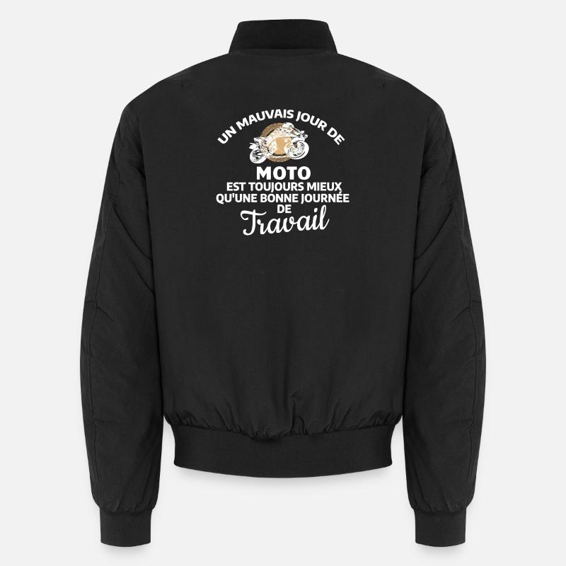 Working Day Motorcycle Quote Unisex Bomber Jacket