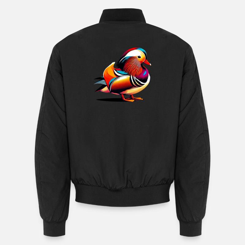 Mandarinente - Unisex Bomberjacke - Schwarz