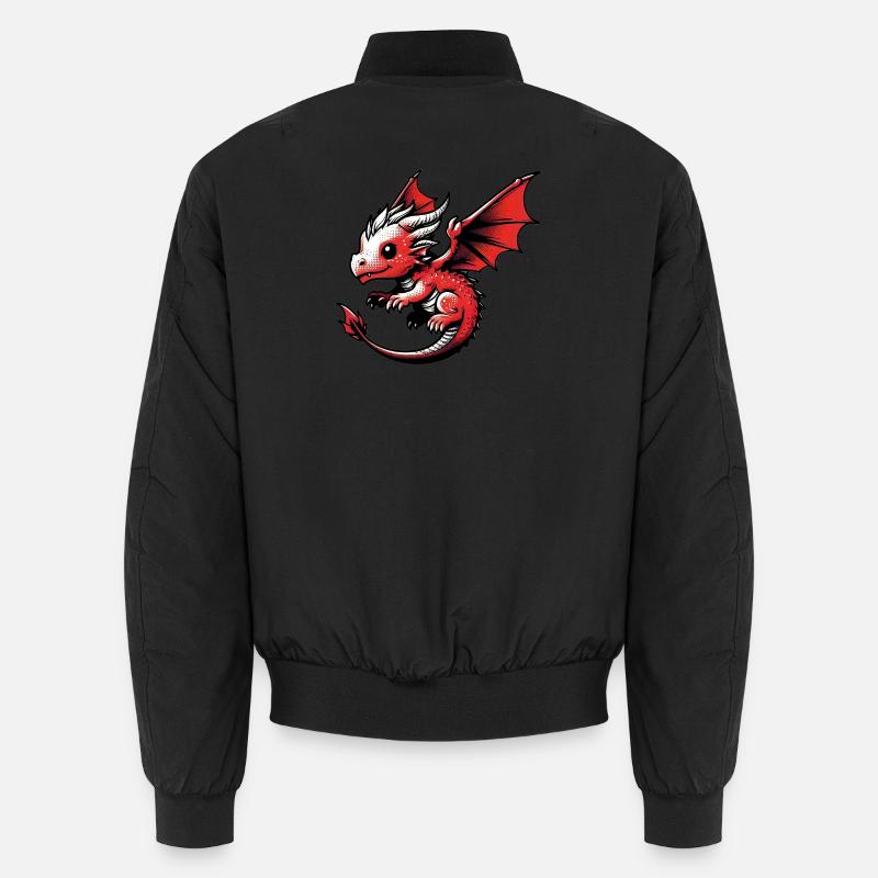 Drache - Unisex Bomberjacke - Schwarz