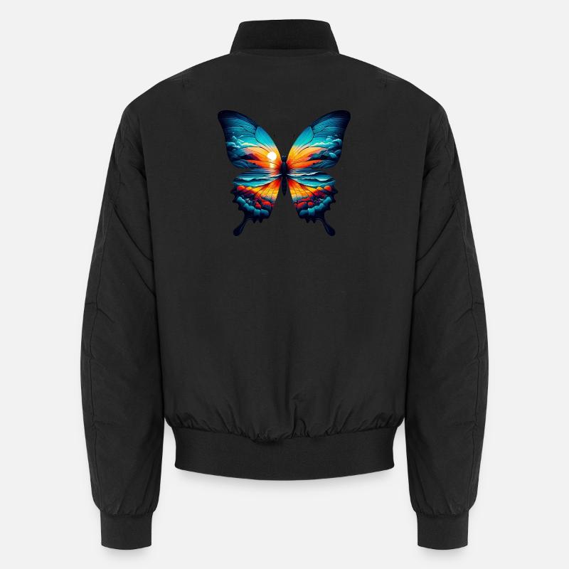 Butterfly - Unisex Bomber Jacket - black