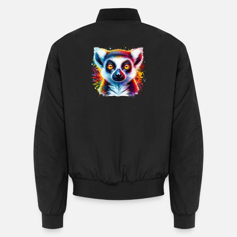 Lemur - Unisex Bomberjacke - Schwarz