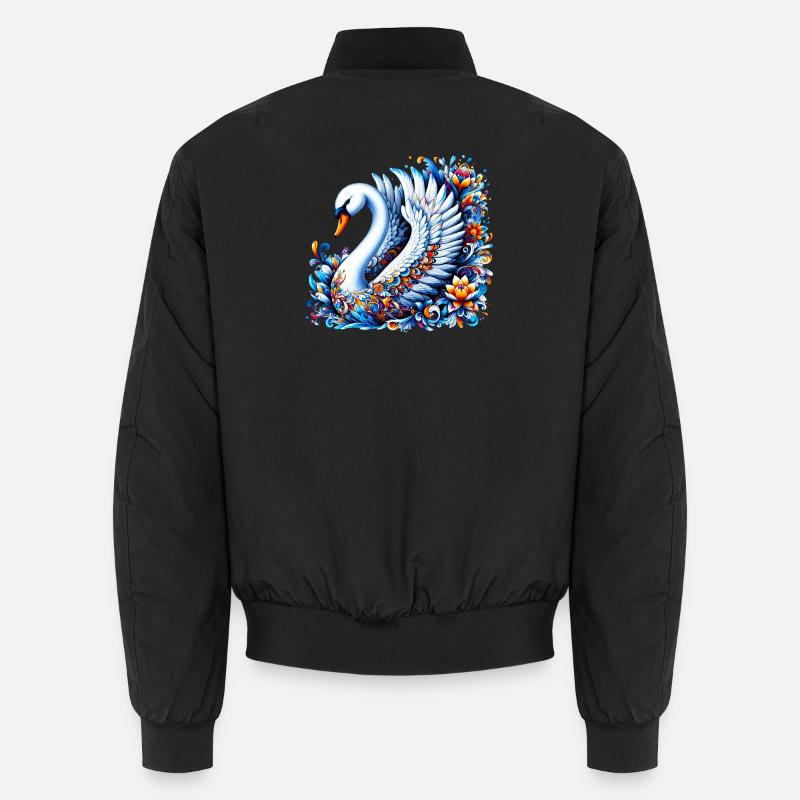 Swan - Unisex Bomber Jacket - black