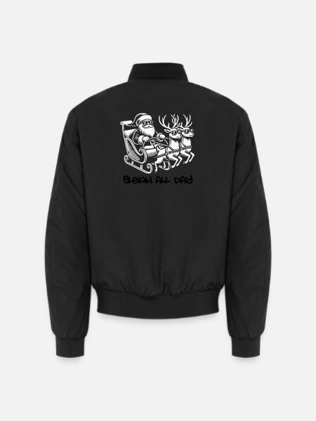 Cooler Santa – Sleigh All Day - Unisex Bomberjacke - Schwarz