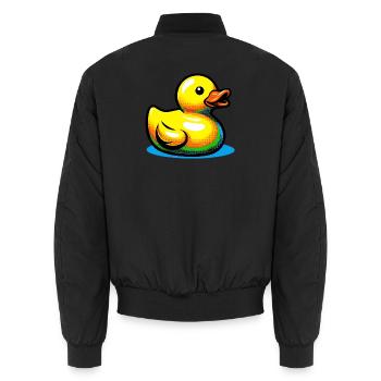 Duckling Duck Duck Duck - Unisex Bomber Jacket - black - Back - AI Model Male 185 light (185cm)