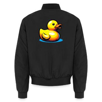 Duckling Duck Duck Duck - Unisex Bomber Jacket - black - Back - AI Model Male 185 light (185cm)