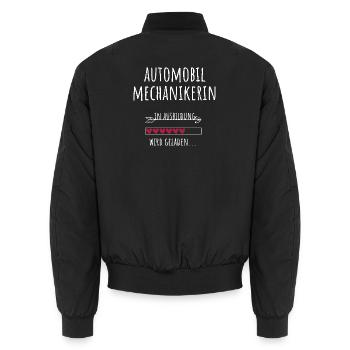 Automobilmechanikerin Ausbildung Beruf Geschenk - Unisex Bomberjacke - Schwarz - Hinten - AI Model Male 185 light (185cm)