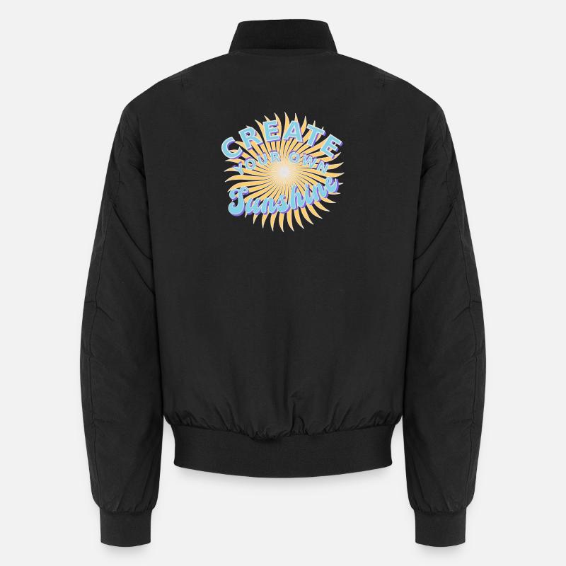 Gestalten Sie Ihren eigenen Sonnenstrahl - Unisex Bomberjacke - Schwarz