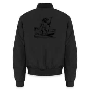 SUP SURF - Bomber unisexe - noir - Dos - AI Model Male 185 light (185cm)