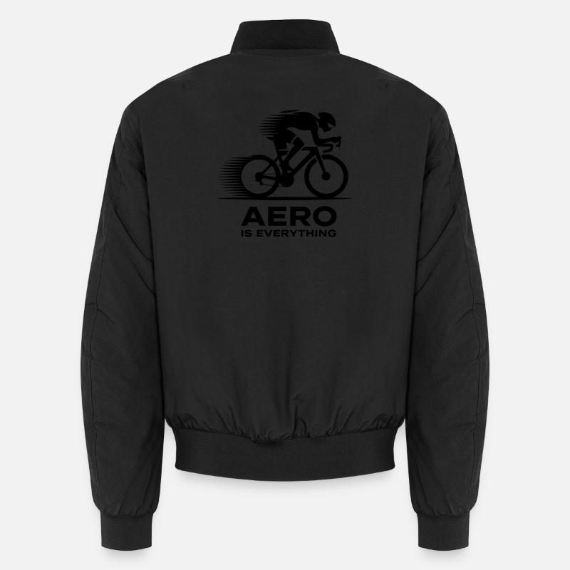 Aero Cyclist Silhouette Geschenk Unisex Bomberjacke