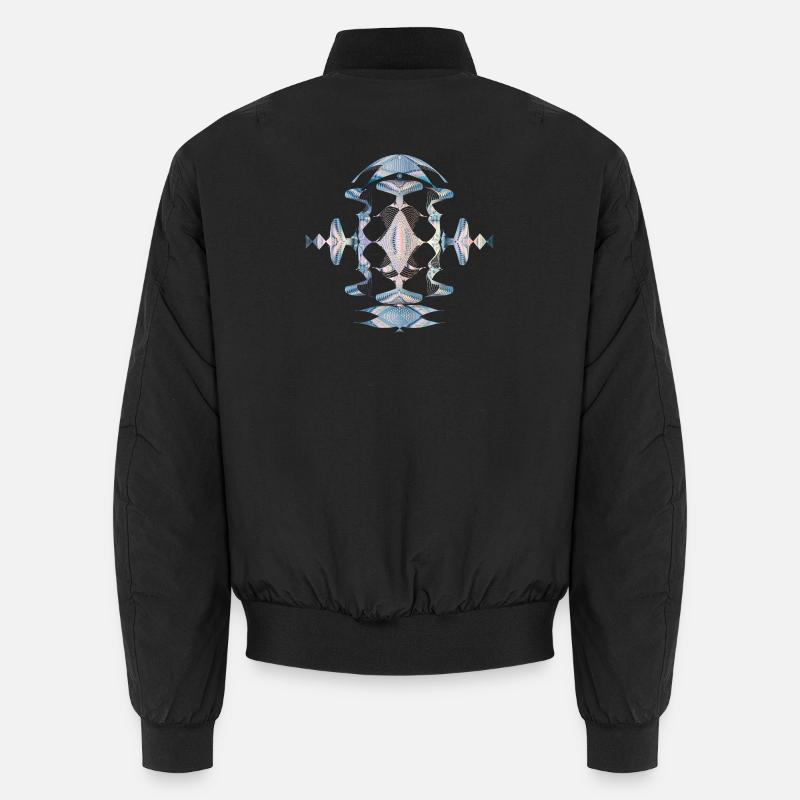 Experimental illustration with glowing lines Unisex Bomber Jacket